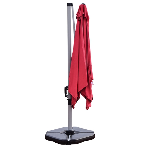 Topbuy 10' Market Umbrella Outdoor Patio Square Offsete