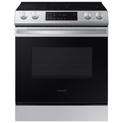 Samsung 30" 6.3 Cu Ft Fan Convection Slide-In Induction Air Fry Range - Stainless