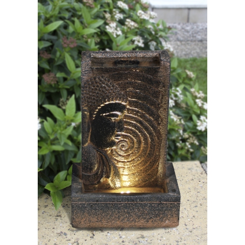 Hi-Line Gift Ltd Buddha Water Wall Fountain with LED