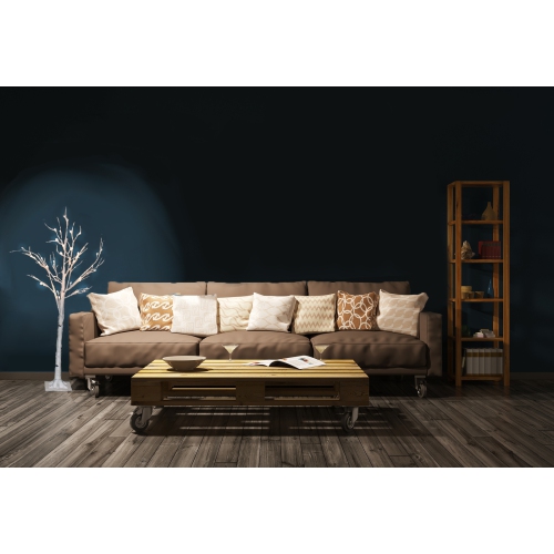 Hi-Line Gift Ltd Birch Tree On Metal Base In/Outdoor 48 LED 47 Inch High with 8 Lighting Modes