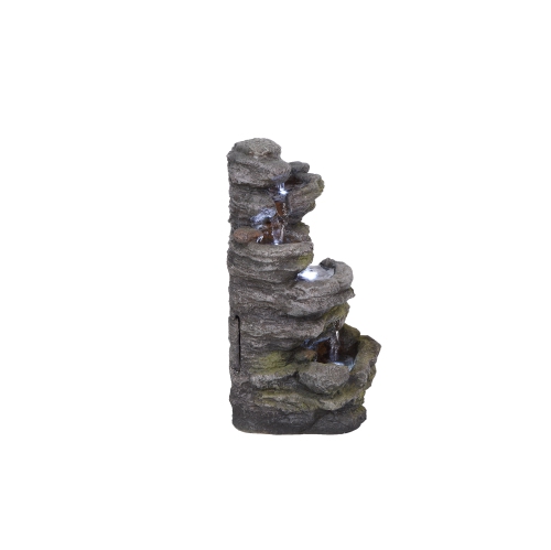 Hi-Line Gift Ltd Multi Level Rock Fountain with LED