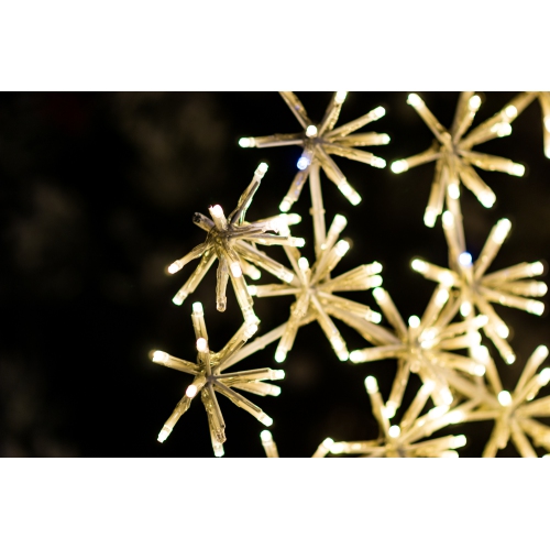 Hi-Line Gift Ltd 53In Cluster Snowflake Light with 804 Warm White Sparkling LED