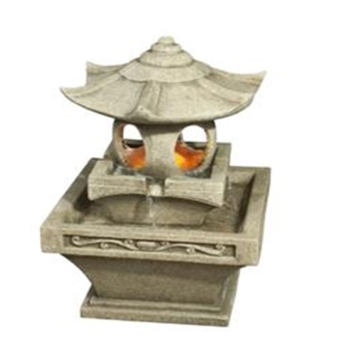 Hi-Line Gift Ltd Pagoda Lantern Fountain with Light