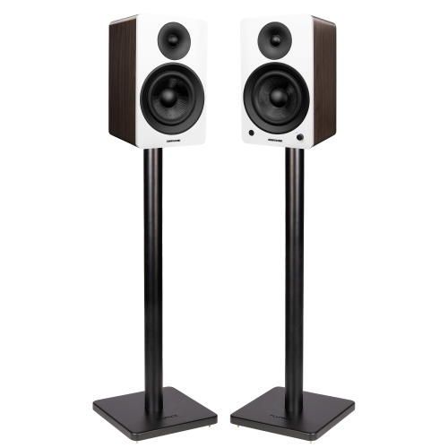 Fluance Ai61 Powered 2-Way 2.0 Stereo Bookshelf Speakers with 6.5" Drivers 120W Amp for Turntable Bluetooth w/ Stands