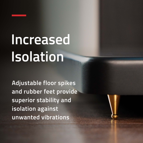 Fluance Floor Speaker Stands for Surround Sound and Bookshelf Speakers with Cable Management - Square Base/Pair