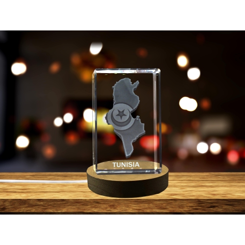 Tunisie Cristal Gravé 3D Cristal Gravé 3D Souvenir/Cadeau/Décor/Collection/Souvenir