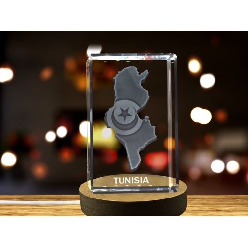 Tunisie Cristal Gravé 3D Cristal Gravé 3D Souvenir/Cadeau/Décor/Collection/Souvenir
