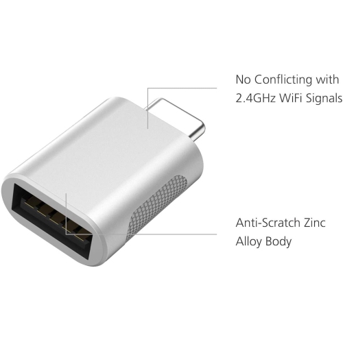 Adaptateur USB-C à USB 3.0, USB-C à USB, adaptateur Thunderbolt 4/3 à USB femelle OTG pour MacBook Pro 2021, MacBook Air 2020, iPad Pro 2021 et plus