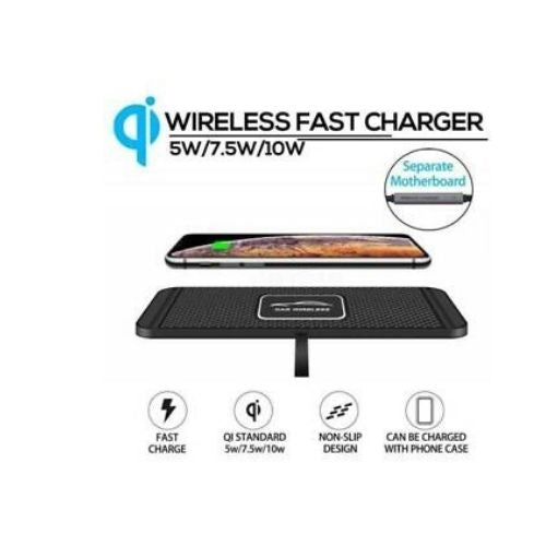Qi Car Wireless Charger Pad Phone Fast Charging Mat Non-Slip for iPhone Samsung