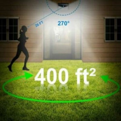 208LED Outdoor Solar Powered Lights PIR Motion Sensor Garden Security Wall Lamp