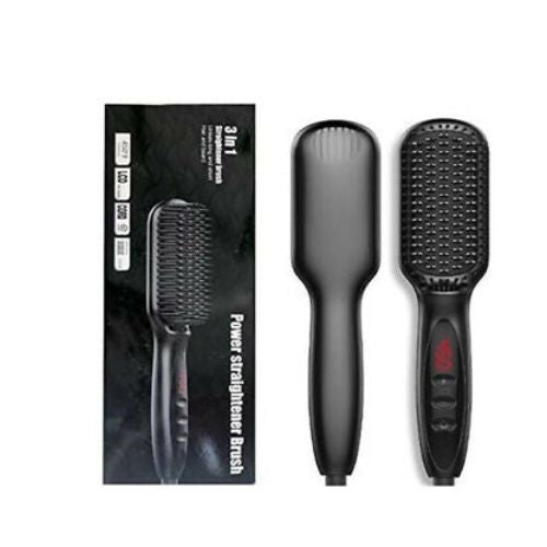 Brosse chauffante électrique pour cheveux peigne pour cheveux pour hommes et femmes ~