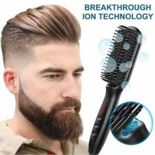 Brosse chauffante électrique pour cheveux peigne pour cheveux pour hommes et femmes ~