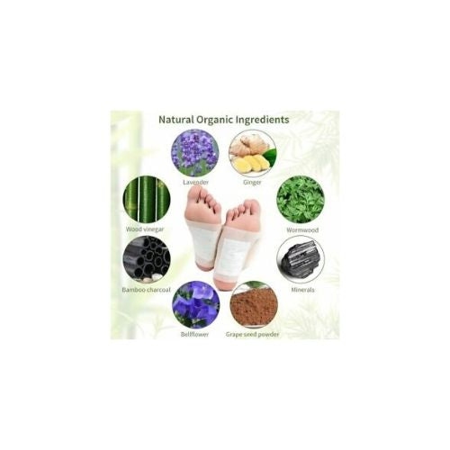 100% Organic Foot Detox Pad Cleansing Patch Pain Relief Soothing Herbal Unisex