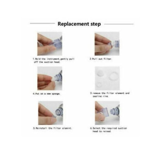 Face Facial Pore Blackhead Remover Vacuum Derma Suction Diamond Dermabrasion XA