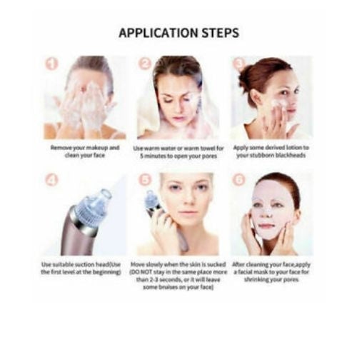 Face Facial Pore Blackhead Remover Vacuum Derma Suction Diamond Dermabrasion XA