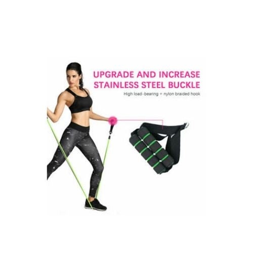 11 BANDES ÉLASTIQUES FITNESS PULL ROPE BANDE LATEX EXERCICE YOGA TUBES TIRER