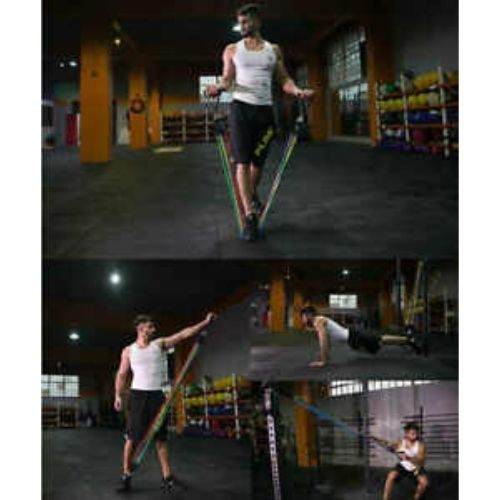 11 BANDES ÉLASTIQUES FITNESS PULL ROPE BANDE LATEX EXERCICE YOGA TUBES TIRER