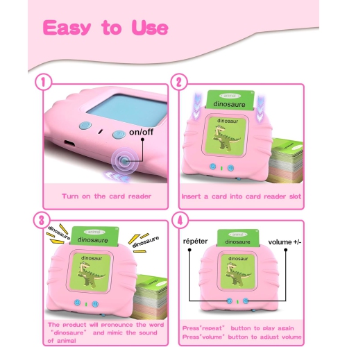 Cartes éclair francophones pour enfants, jeunes enfants de 2 à 6 ans, ensemble de départ ABC/chiffres/couleurs/formes, 112 cartes avec 224 mots de