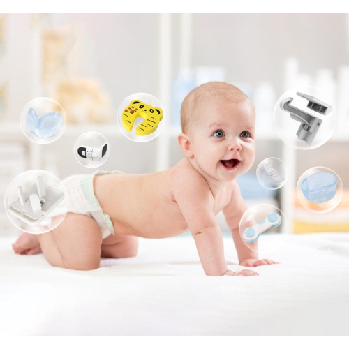 38pcs Child Safety Locks Baby Safety Locks Easy Installation for Cabinets Drawers Fridges