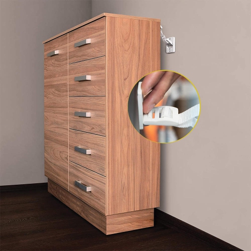 38pcs Child Safety Locks Baby Safety Locks Easy Installation for Cabinets Drawers Fridges