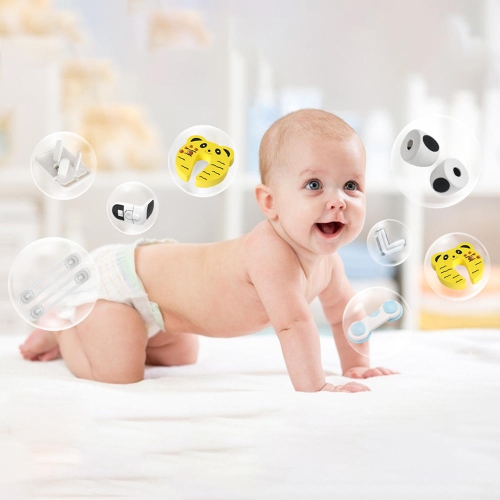 22pcs Eco-friendly Material Baby Safety Kit For Bedroom with Drawer Right-angle Lock,Safety Plug Cover and PVC Corner Protector