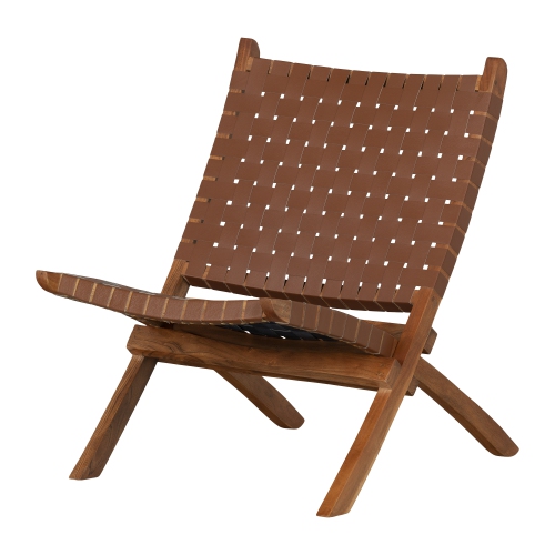 South Shore, Balka, Woven Leather Lounge Chair, Brown