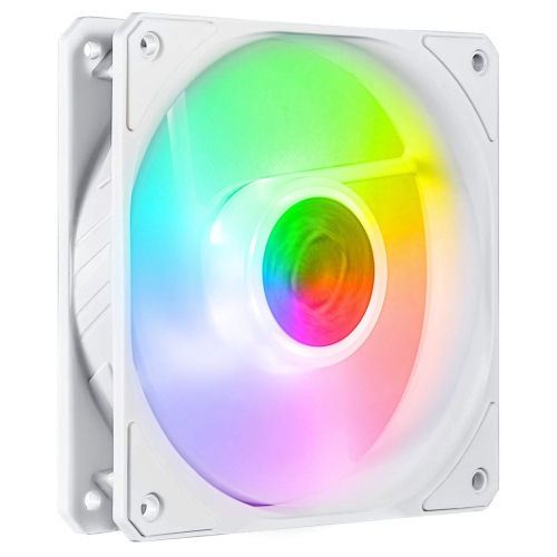 ULTREND Square Frame Addressable RGB Fan, Individually Customizable LEDs, Air Balance Curve Blade Design for Computer Case & Liquid Radiator