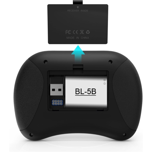 Mini Wireless Keyboard with Touchpad & Scroll Button – RGB Backlit, Rechargeable Remote for Android TV, Smart TV, PC, Raspberry Pi, KODI, Projector