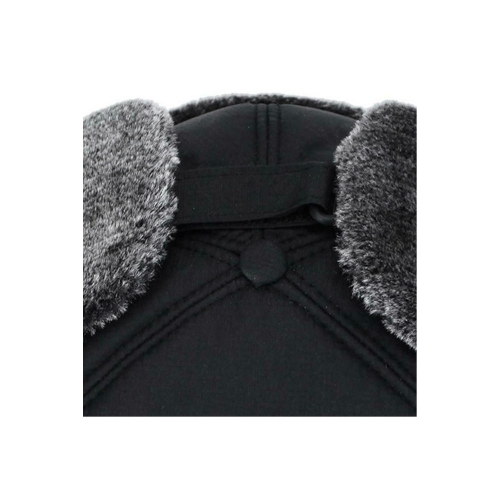 Casquette d’hiver pour homme avec visière chaude pare-soleil chapeau de trappeur extérieur temps froid chapeau de ski de style aviateur de neige