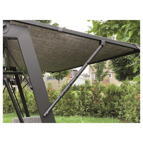 F. Corriveau International - Balançoire de Luxe à 3 Places avec Fonction Bal-Hamac, Armature en Acier, Noir