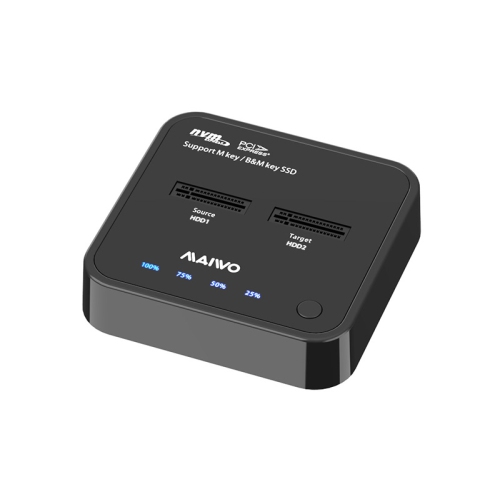 Maiwo K3016P USB 3.2 2e génération, station d’accueil/duplicateur pour disque SSD M.2 NVMe, noir