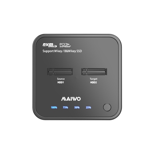 Maiwo K3016P USB3.2 Gen2Type-C Docking Station/Duplicator for M.2 NVMe SSD_Black