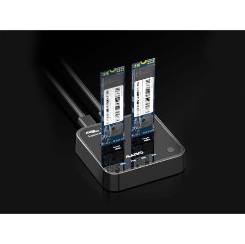 Maiwo K3016P USB3.2 Gen2Type-C Docking Station/Duplicator for M.2 NVMe SSD_Black