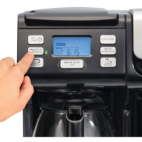 Hamilton Beach FlexBrew Trio Coffee Maker - 12-Cup - Black/Silver