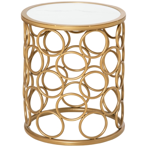 gold patio accent table