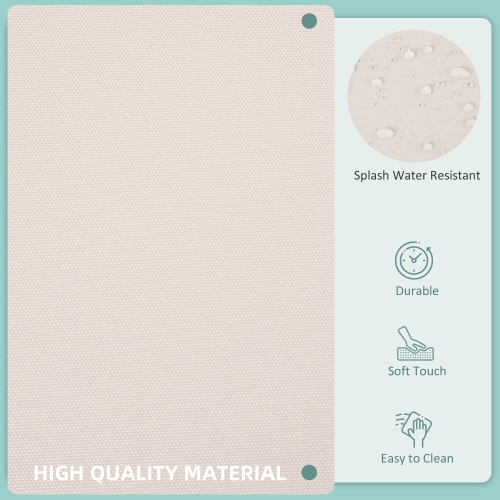 Outsunny 14Pcs Outdoor Cushion Covers, Patio Cushion Covers Replacement for Rattan Sofa Set - No Cushion Included, Cream White