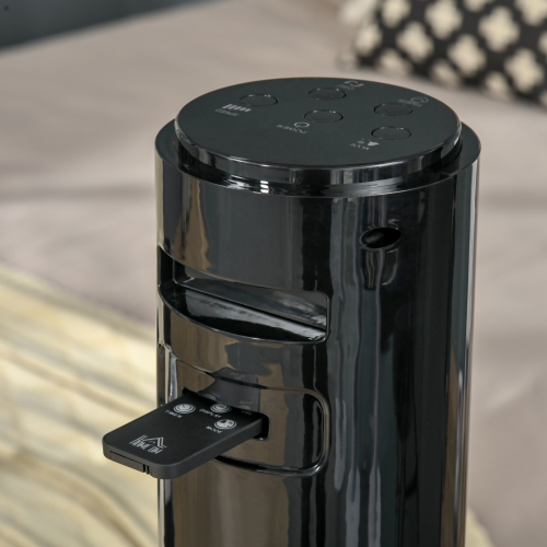 Ventilateur vertical de 46&nbsp;po de HOMCOM pour chambre à coucher, ventilateur oscillant sur pied sans pales à 70° avec 3 vitesses, 3 modes,