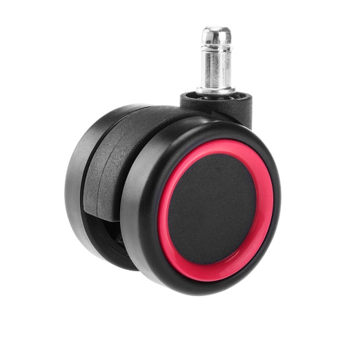 Universal Chair Replacement Casters, Set of 5 compatible with office chair, gaming chair, computer desk chair- Red