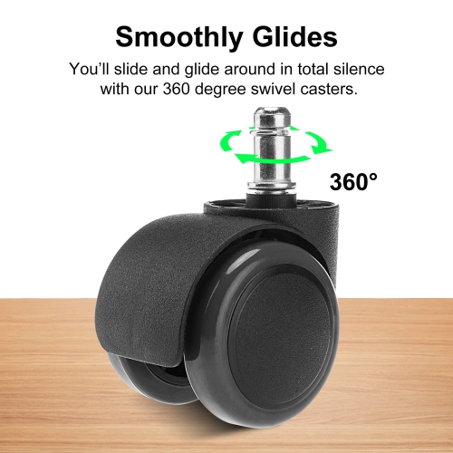 Universal Office Task Chair Replacement Casters, Set of 5, fit for office chair, gaming chair, computer desk chair11mm x 22mm