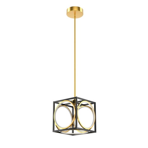 Gymax Modern LED Pendant Light 3000K Warm Light Cube Ceiling Light Fixture