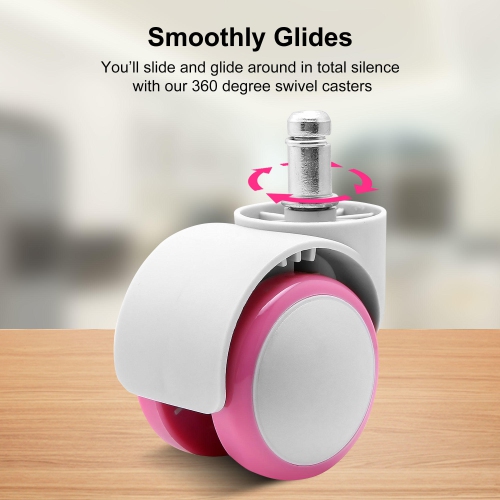 Lot de 5 roulettes colorées universelles pour chaise de bureau pour enfants, chaise d'étude pour enfants, chaise de bureau, chaise de jeu pour