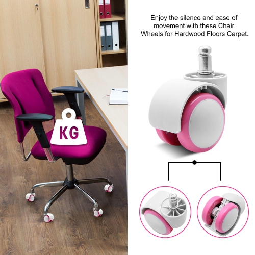 Lot de 5 roulettes colorées universelles pour chaise de bureau pour enfants, chaise d'étude pour enfants, chaise de bureau, chaise de jeu pour