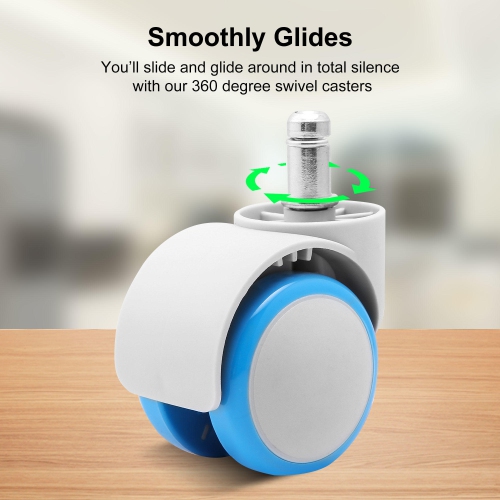 Lot de 5 roulettes colorées universelles pour chaise de bureau pour enfants, chaise d'étude pour enfants, chaise de bureau, chaise de jeu pour