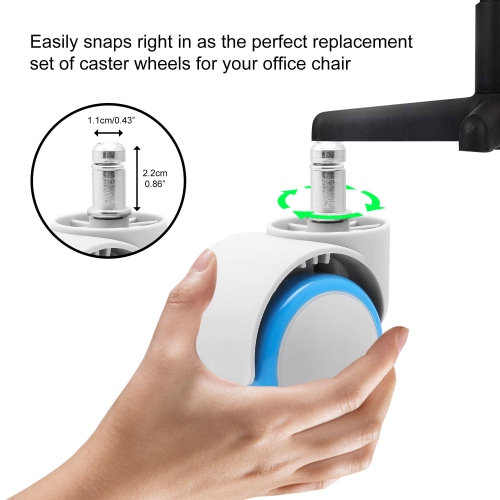 Lot de 5 roulettes colorées universelles pour chaise de bureau pour enfants, chaise d'étude pour enfants, chaise de bureau, chaise de jeu pour