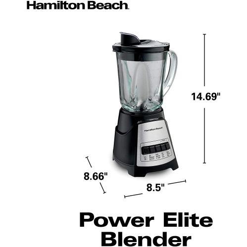 Hamilton Beach 58148 Power Elite Multi-Function Blender, Black