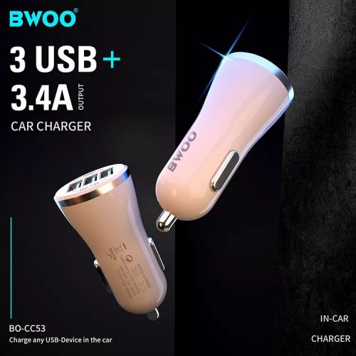 BWOO BO-CC53 Chargeur de voiture USB 3 ports