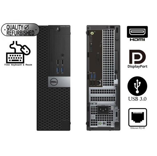 DELL  Refurbished (Good) - Optiplex 3040 Sff Intel Core I5 6500 3.2Ghz / 8GB Ddr3 / 512GB SSD / Windows 10 Pro