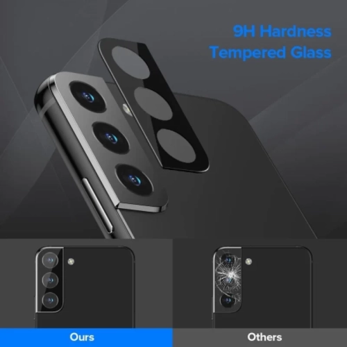 Paquet de 1 + 1 protecteurs d'écran et d'objectif de 5G 6,6 po pour Galaxy S22 plus de Samsung [2022] - verre trempé 9H mm, lecteur d'empreintes