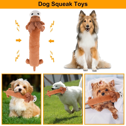 Dog Chew & Teething Toys for Puppies, with Squeaky Sound, Set of 6 - Tear and bite resistant LIVINGbasics®