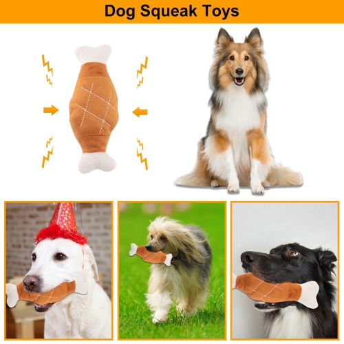 7 Packs Puppy Chew Toys for Teething, Squeaky Rope Dog Toys, Durable, non-toxic, bite resistant, safe and washable. - LIVINGbasics®